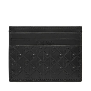 Etui na karty kredytowe Calvin Klein Embossed Emblem Card Case LV04D1128G Czarny