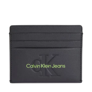 Etui na karty kredytowe Calvin Klein Jeans Sculpted Cardcase 6Cc Mono K60K611987 Black/Dark Juniper 0GX