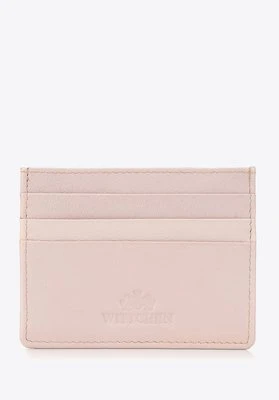 Etui na karty kredytowe skórzane klasyczne jasny róż Wittchen