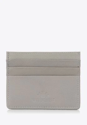 Etui na karty kredytowe skórzane klasyczne szare Wittchen