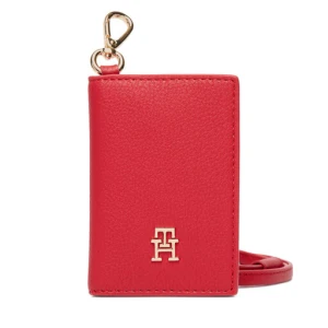 Etui na karty kredytowe Tommy Hilfiger Th Icon Cc Holder W/Strap AW0AW18480 Czerwony