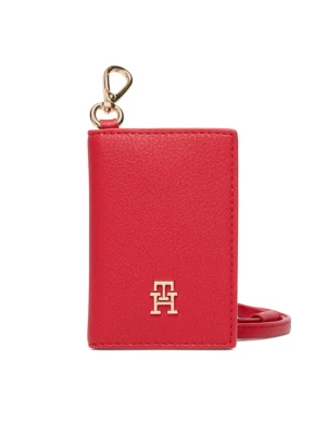 Etui na karty kredytowe Tommy Hilfiger Th Icon Cc Holder W/Strap AW0AW18480 Czerwony