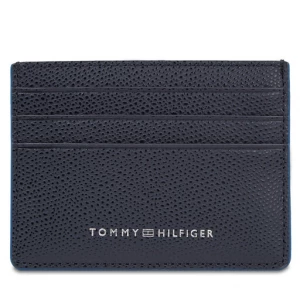 Etui na karty kredytowe Tommy Hilfiger Th Struc Leather Cc Holder AM0AM11606 Space Blue DW6