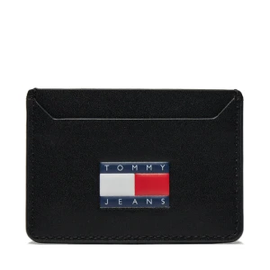 Etui na karty kredytowe Tommy Jeans Tjm Heritage Leather Cc Holder AM0AM12085 Czarny