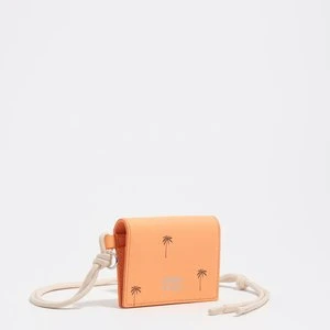 Etui na karty małe skóra Palms pomarańczowy sorbet BIMBA Y LOLA