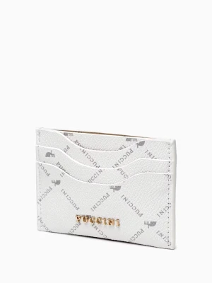 Etui na karty monogram biały Puccini