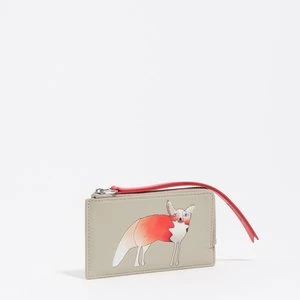 Etui na karty portmonetka Frío Peludo skóra ciemnoszare BIMBA Y LOLA