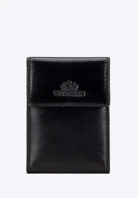 Etui na karty skórzane rozkładane czarne Wittchen