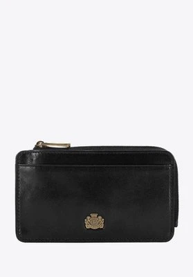 Etui na karty skórzane z herebm z zapięciem czarne Wittchen