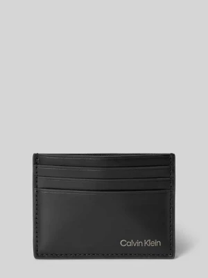 Etui na karty skórzane z nadrukiem z logo model ‘CK SMOOTH’ CK Calvin Klein