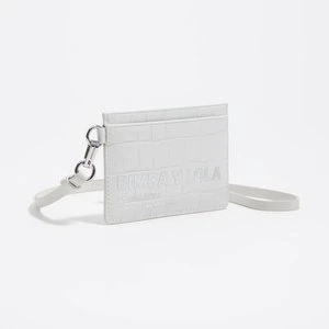 Etui na karty tłoczony wzór krokodyla białe BIMBA Y LOLA