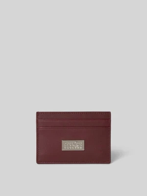 Etui na karty z naturalnej cielęcej skóry MM6 Maison Margiela Średniobrązowy