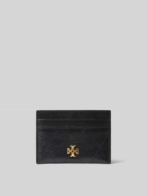 Etui na karty z naturalnej skóry Tory Burch Czarny