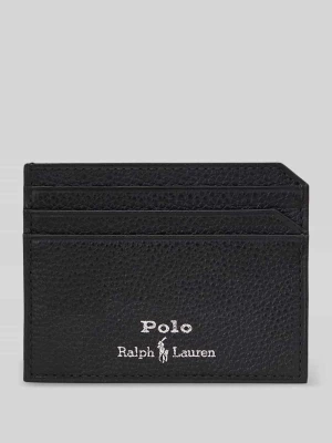 Etui na karty ze skóry cielęcej z przegródkami na karty Polo Ralph Lauren Czarny