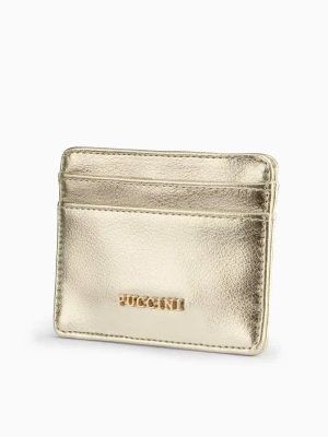 Etui na karty ze skóry ekologicznej w kolorze złotym  Puccini