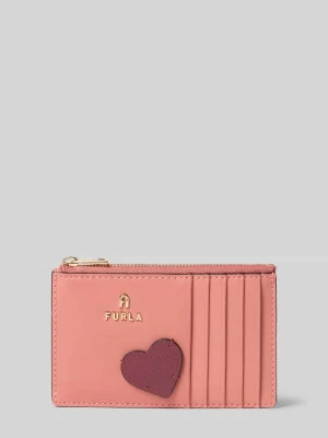 Etui na karty ze skóry model 'CAMELIA' Furla Brudnoróżowy