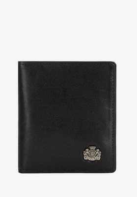 Etui na karty ze skóry z herbem bez zapięcia czarne Wittchen