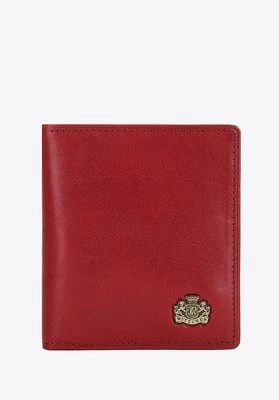 Etui na karty ze skóry z herbem bez zapięcia czerwone Wittchen