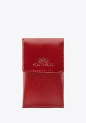 Etui na klucze skórzane prostokątne czerwone Wittchen