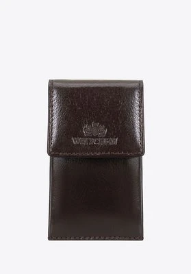 Etui na klucze skórzane prostokątne małe brązowe Wittchen