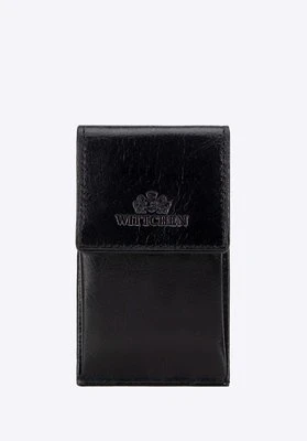 Etui na klucze skórzane prostokątne małe czarne Wittchen
