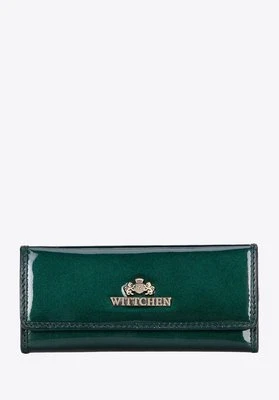 Etui na klucze ze skóry lakierowanej zielone Wittchen