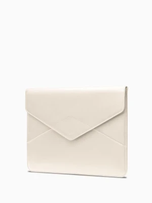 Etui na laptopa 13 cali ze skóry naturalnej beżowe Puccini