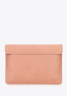 Etui na laptopa 13” z imitacji skóry różowe Wittchen