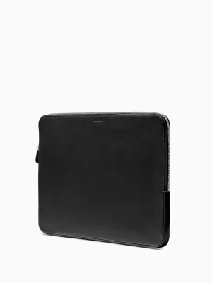 Zdjęcie produktu Etui na laptopa 15 cali skórzane czarne Puccini