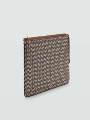 Zdjęcie produktu Etui na laptopa z nadrukiem logo średni brązowy - Kobieta - Rozmiar uniwersalny - MANGO