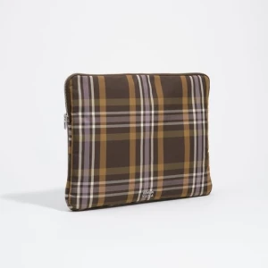 Etui na laptopa żakard tartan hunter green BIMBA Y LOLA