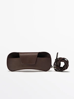 Etui Na Okulary Przeciwsłoneczne Ze Skóry Nappa - Brązowy - Massimo Dutti - Female