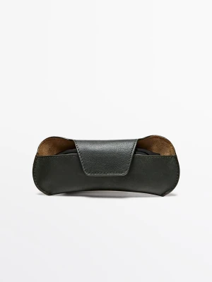 Etui Na Okulary Ze Skóry Nappa - Zielony - - Massimo Dutti - Mężczyzna