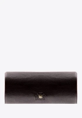 Etui na okulary ze skóry półokrągłe brązowe Wittchen