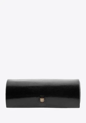 Etui na okulary ze skóry półokrągłe czarne Wittchen