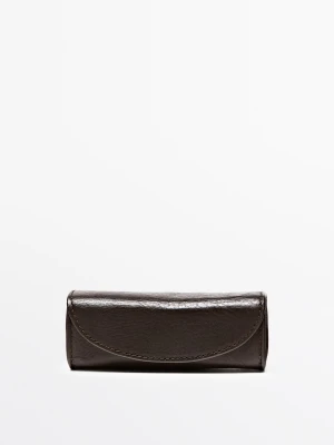 Etui Na Pierścionki Skóra Nappa - Brązowy - Massimo Dutti - Female