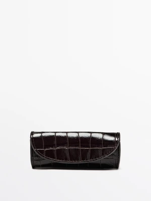 Etui Na Pierścionki Ze Skóry Nappa O Wykończeniu Coco - Czekoladowy - Massimo Dutti - Female
