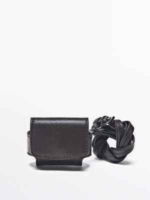 Etui Na Słuchawki Airpods Ze Skóry Nappa - Brązowy - Massimo Dutti - Female