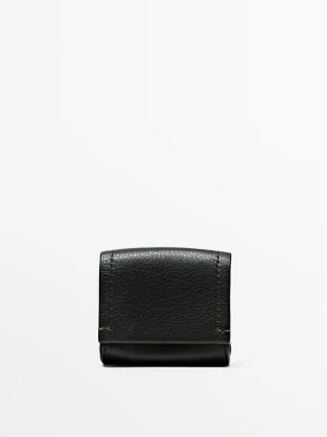Etui Na Słuchawki Airpods Ze Skóry Nappa - Czarny - Massimo Dutti - Male