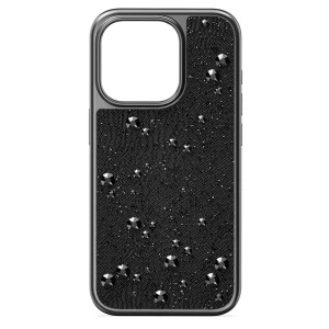 Etui na smartfona High, Kryształy typu Flat Back, iPhone® 15 Pro, Czarne Swarovski