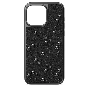 Etui na smartfona High, Kryształy typu Flat Back, iPhone® 15 Pro Max, Czarne Swarovski