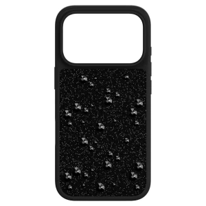 Etui na smartfona High, Kryształy typu Flat Back, iPhone® 17 Pro, Czarne Swarovski