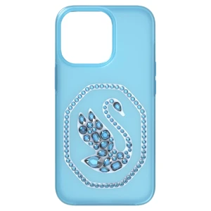 Etui na smartfona, Swan, iPhone® 13, Niebieskie Swarovski