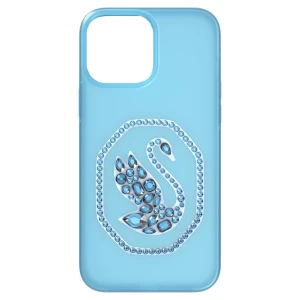 Etui na smartfona, Swan, iPhone® 13 Pro Max, Niebieskie Swarovski