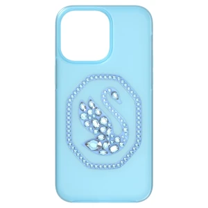 Etui na smartfona, Swan, iPhone® 14 Pro Max, Niebieskie Swarovski