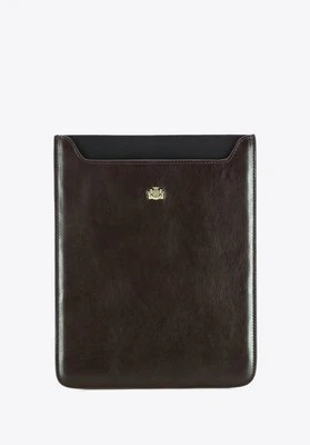 Etui na tablet skórzane z herbem ciemny brąz Wittchen