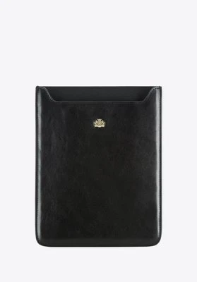 Etui na tablet skórzane z herbem czarne Wittchen