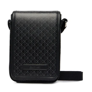Etui na telefon Calvin Klein Emblem Aop Coated Phone Crossbod LV04D1218G Czarny