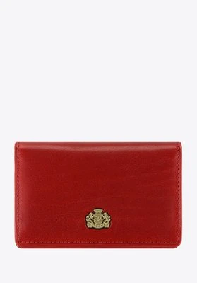 Etui na wizytówki skórzane z herbem czerwone Wittchen