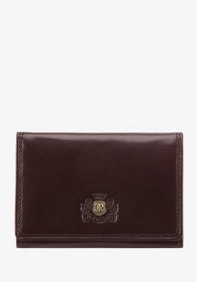 Etui na wizytówki skórzane z monogramem brązowe Wittchen